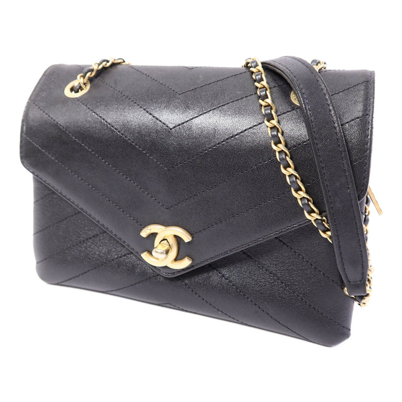 CHANEL 牛皮皮革Chain Shoulder Bag鏈帶肩背袋-2