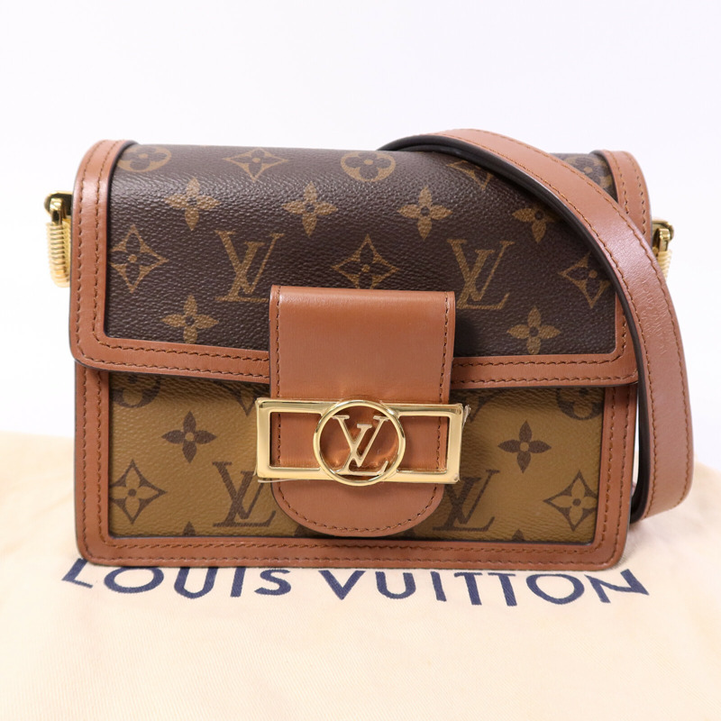 LOUIS VUITTON Monogram Reverse Mini Dauphine肩背袋-8