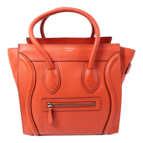 CELINE 牛皮皮革Micro Luggage手挽袋