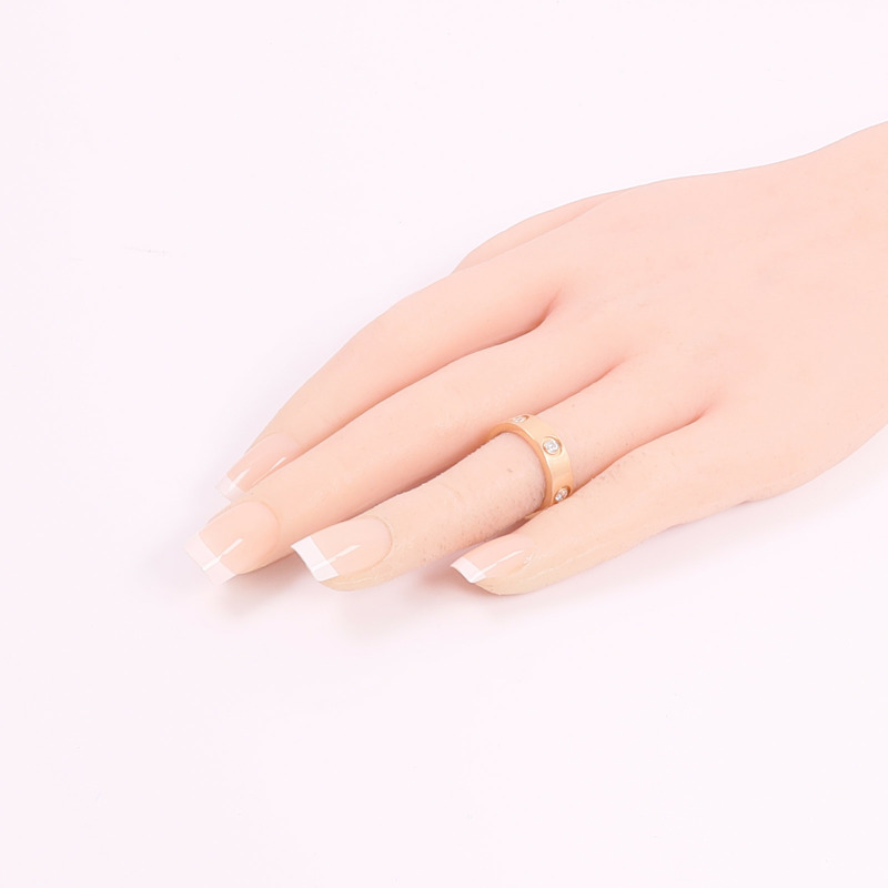 CARTIER 18K玫瑰金Love Ring 6 Diamonds鑽石戒指-9