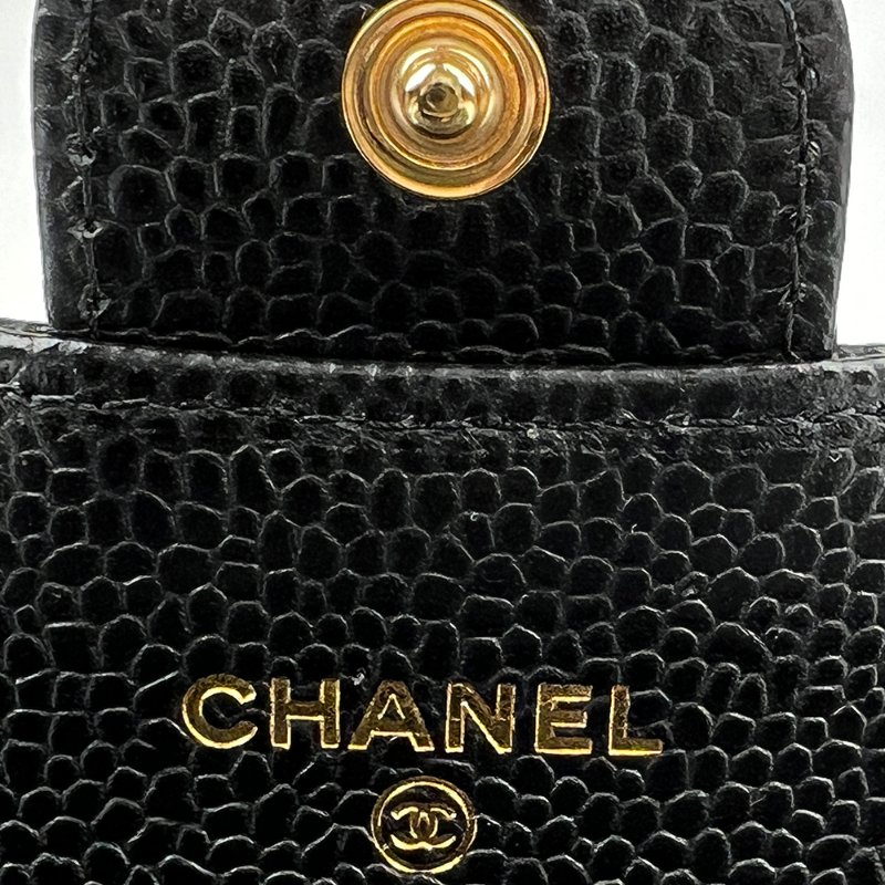 KESH 凱仕國際精品【經典入門、細節滿分】CHANEL Classic Card Holder 香奈兒經典翻蓋卡夾｜黑色魚子醬牛皮｜金扣-22