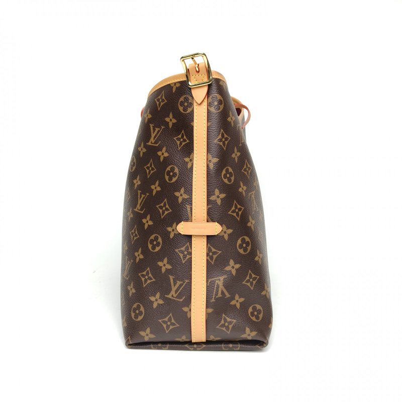LOUIS VUITTON CARRYALL中號配子袋老花PVC金扣晶片肩背包-1
