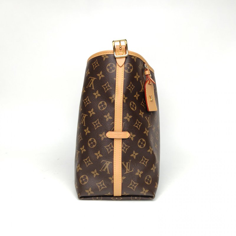 LOUIS VUITTON CARRYALL中號配子袋老花PVC金扣晶片肩背包-3