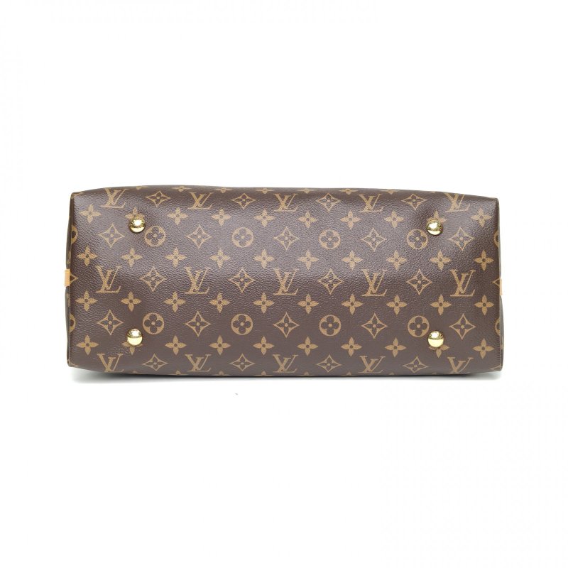 LOUIS VUITTON CARRYALL中號配子袋老花PVC金扣晶片肩背包-4