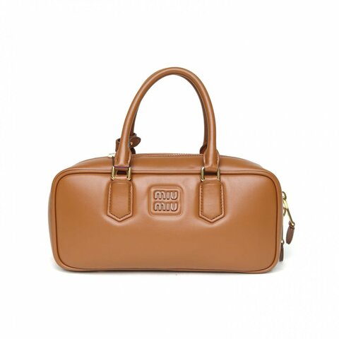 MIU MIU Arcadie大號27焦糖色牛皮肩背包
