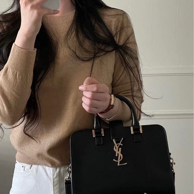 YSL Cabas 黑色手提肩背包-2