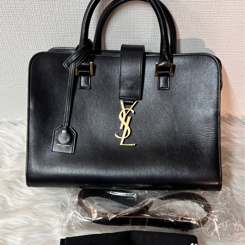 YSL Cabas 黑色手提肩背包-3