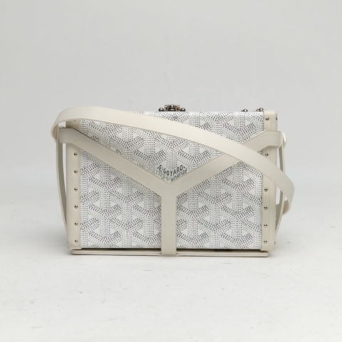 GOYARD MinaudièreTrunk硬盒子硬箱包白色PVC