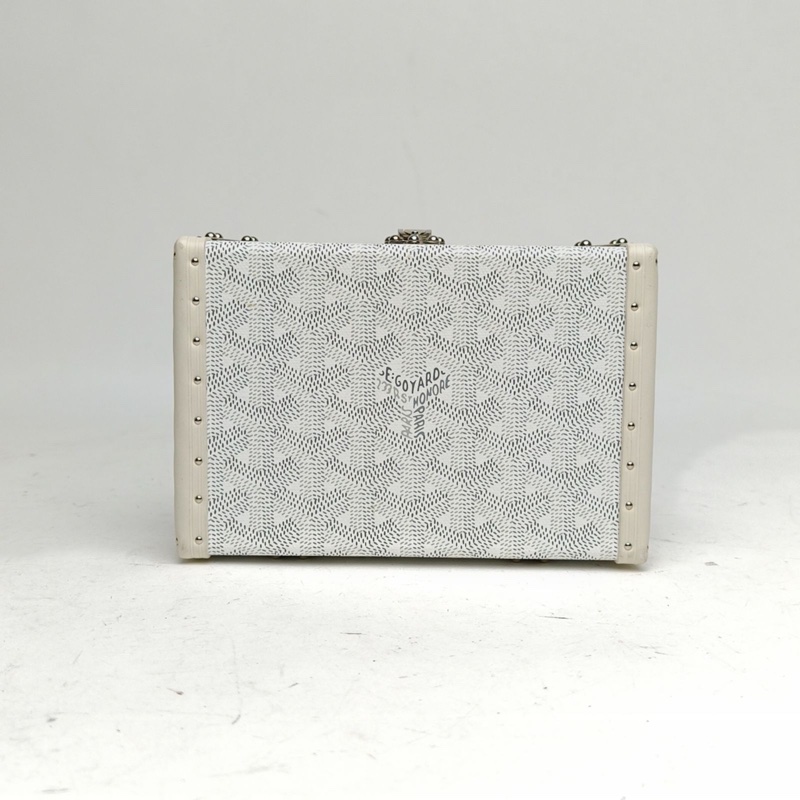 GOYARD MinaudièreTrunk硬盒子硬箱包白色PVC-2