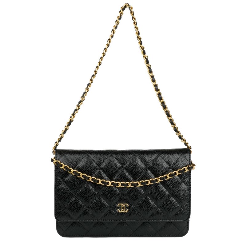 KESH 凱仕國際精品【極新、輕巧入門、經典不減】CHANEL Coco WOC 香奈兒黑金鏈條包 2024年晶片款-0