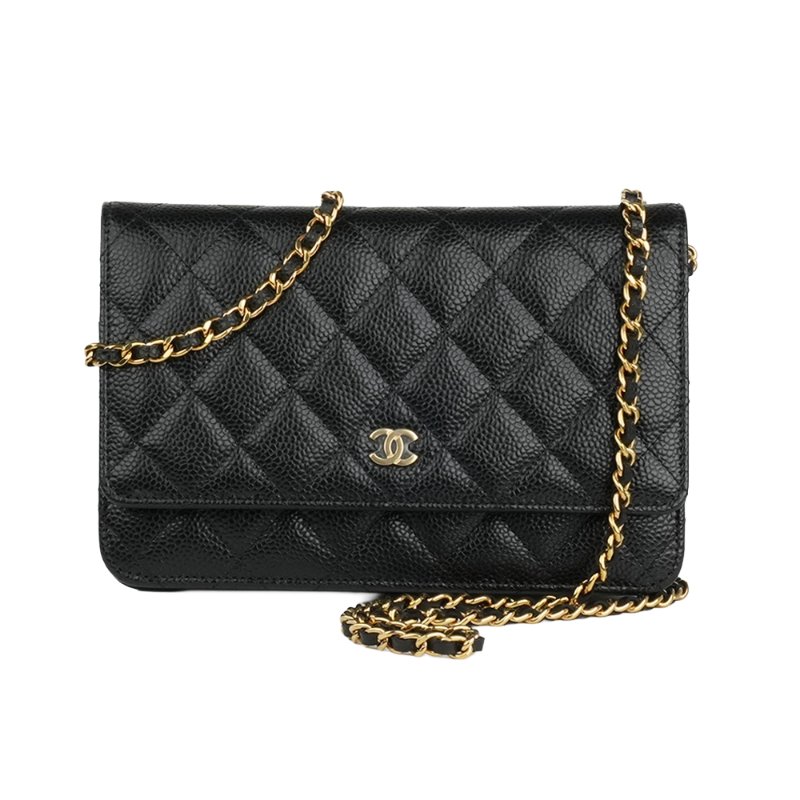 KESH 凱仕國際精品【極新、輕巧入門、經典不減】CHANEL Coco WOC 香奈兒黑金鏈條包 2024年晶片款-1