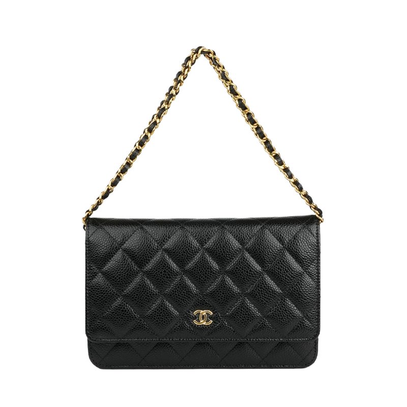 KESH 凱仕國際精品【極新、輕巧入門、經典不減】CHANEL Coco WOC 香奈兒黑金鏈條包 2024年晶片款-2