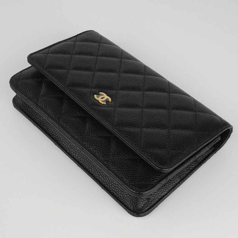 KESH 凱仕國際精品【極新、輕巧入門、經典不減】CHANEL Coco WOC 香奈兒黑金鏈條包 2024年晶片款-3