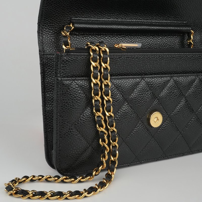 KESH 凱仕國際精品【極新、輕巧入門、經典不減】CHANEL Coco WOC 香奈兒黑金鏈條包 2024年晶片款-8