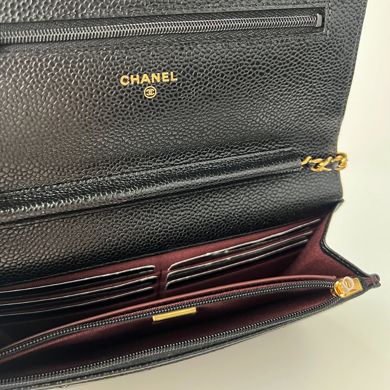 KESH 凱仕國際精品【極新、輕巧入門、經典不減】CHANEL Coco WOC 香奈兒黑金鏈條包 2024年晶片款-9