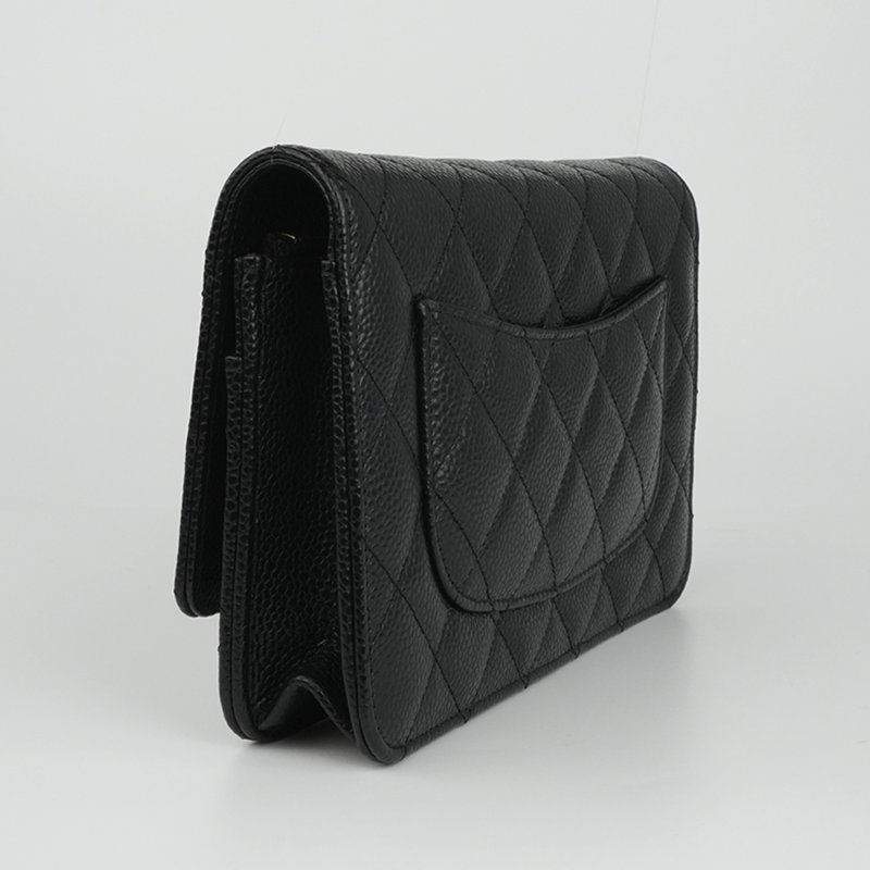 KESH 凱仕國際精品【極新、輕巧入門、經典不減】CHANEL Coco WOC 香奈兒黑金鏈條包 2024年晶片款-10