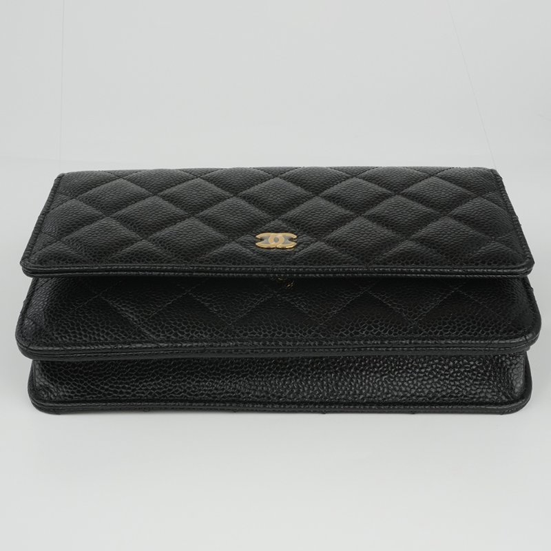 KESH 凱仕國際精品【極新、輕巧入門、經典不減】CHANEL Coco WOC 香奈兒黑金鏈條包 2024年晶片款-11