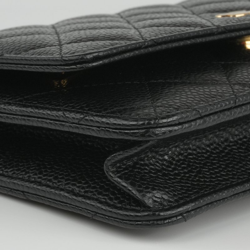 KESH 凱仕國際精品【極新、輕巧入門、經典不減】CHANEL Coco WOC 香奈兒黑金鏈條包 2024年晶片款-15