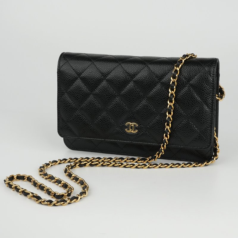 KESH 凱仕國際精品【極新、輕巧入門、經典不減】CHANEL Coco WOC 香奈兒黑金鏈條包 2024年晶片款-17
