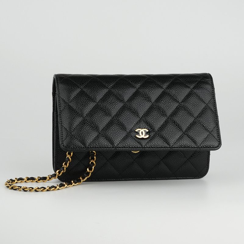KESH 凱仕國際精品【極新、輕巧入門、經典不減】CHANEL Coco WOC 香奈兒黑金鏈條包 2024年晶片款-19
