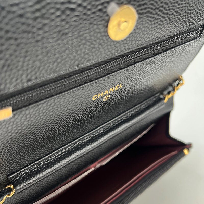 KESH 凱仕國際精品【極新、輕巧入門、經典不減】CHANEL Coco WOC 香奈兒黑金鏈條包 2024年晶片款-27