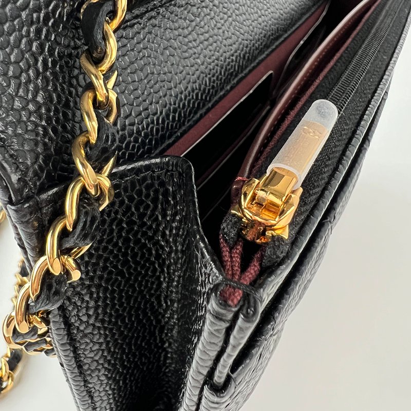 KESH 凱仕國際精品【極新、輕巧入門、經典不減】CHANEL Coco WOC 香奈兒黑金鏈條包 2024年晶片款-28