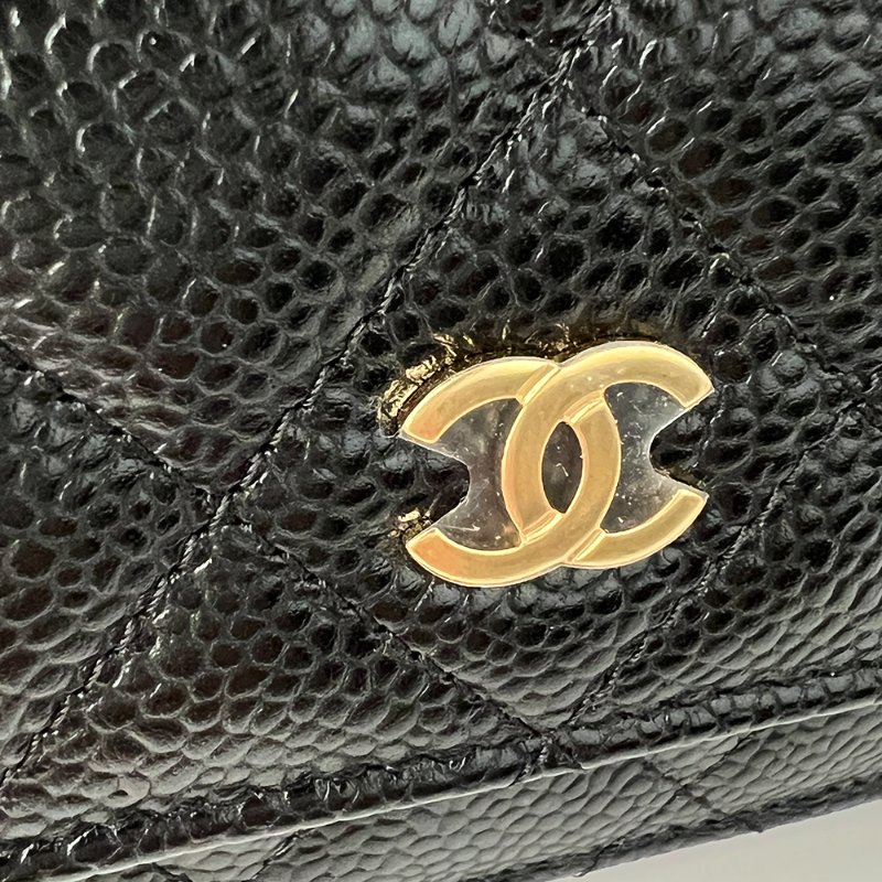 KESH 凱仕國際精品【極新、輕巧入門、經典不減】CHANEL Coco WOC 香奈兒黑金鏈條包 2024年晶片款-29