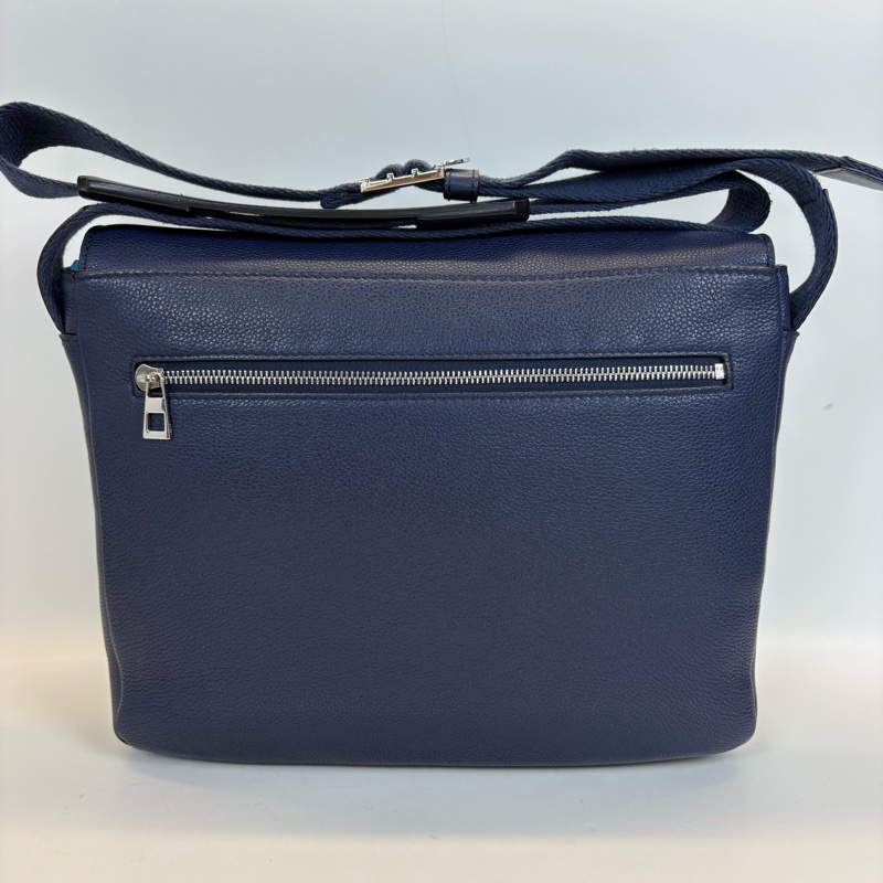 LOEWE/羅意威 羅意威男士斜挎包，藏藍色，牛皮 尺寸：32×25🈚附件-1