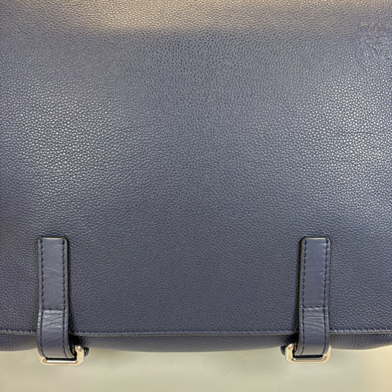 LOEWE/羅意威 羅意威男士斜挎包，藏藍色，牛皮 尺寸：32×25🈚附件-5