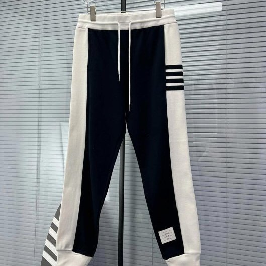 💎Han's house精品服飾💎THOM BROWNE TB 四槓 拼接 棉褲 長褲 現貨 3原價30400-1