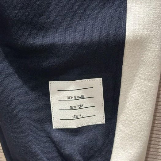 💎Han's house精品服飾💎THOM BROWNE TB 四槓 拼接 棉褲 長褲 現貨 3原價30400-2