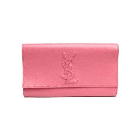 SAINT LAURENT YSL手拿包玫瑰粉牛皮