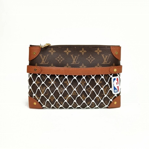 LOUIS VUITTON 老花牛皮PVC晶片NBA聯名手拿包