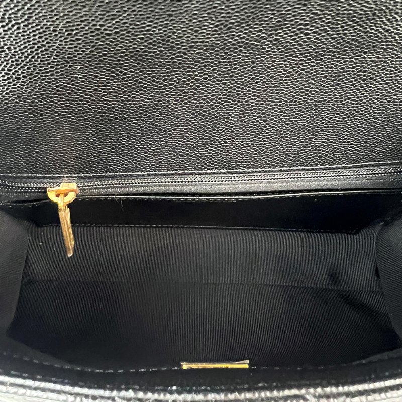KESH 凱仕國際精品【雙鏈設計、20cm黃金尺寸】CHANEL 25P Double Chain Flap Bag 香奈兒魚子醬牛皮雙鏈帶口蓋包｜晶片款-19