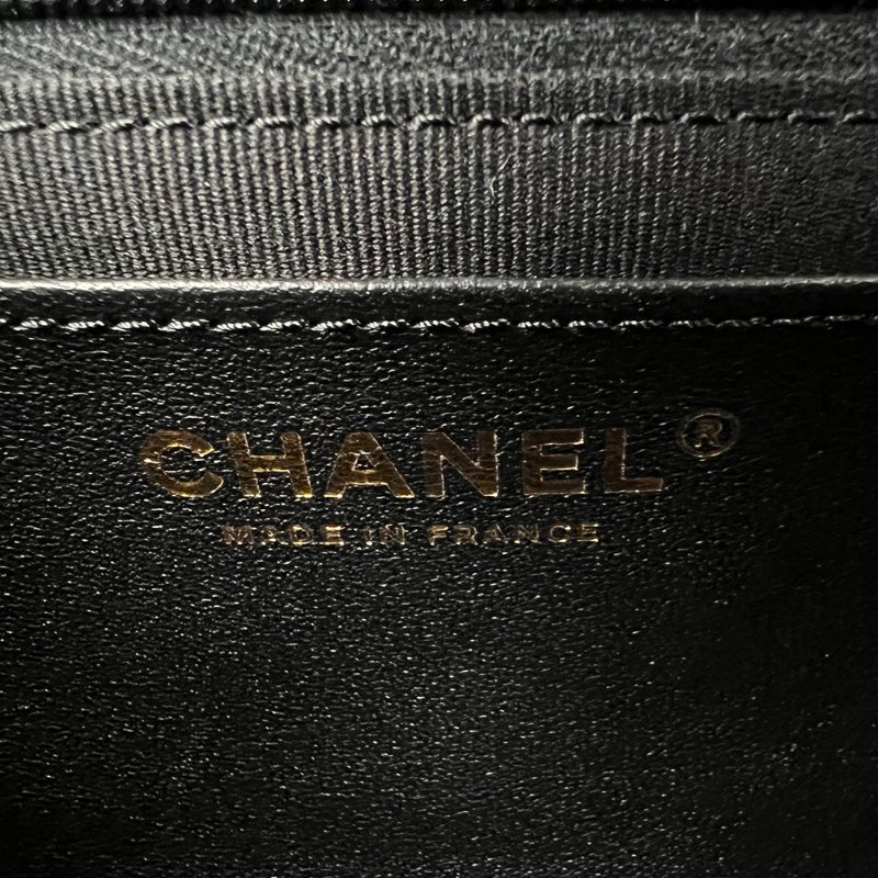 KESH 凱仕國際精品【雙鏈設計、20cm黃金尺寸】CHANEL 25P Double Chain Flap Bag 香奈兒魚子醬牛皮雙鏈帶口蓋包｜晶片款-20