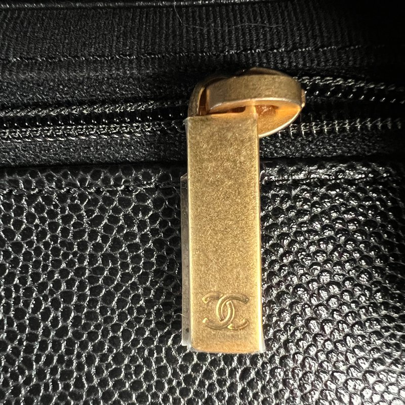 KESH 凱仕國際精品【雙鏈設計、20cm黃金尺寸】CHANEL 25P Double Chain Flap Bag 香奈兒魚子醬牛皮雙鏈帶口蓋包｜晶片款-22