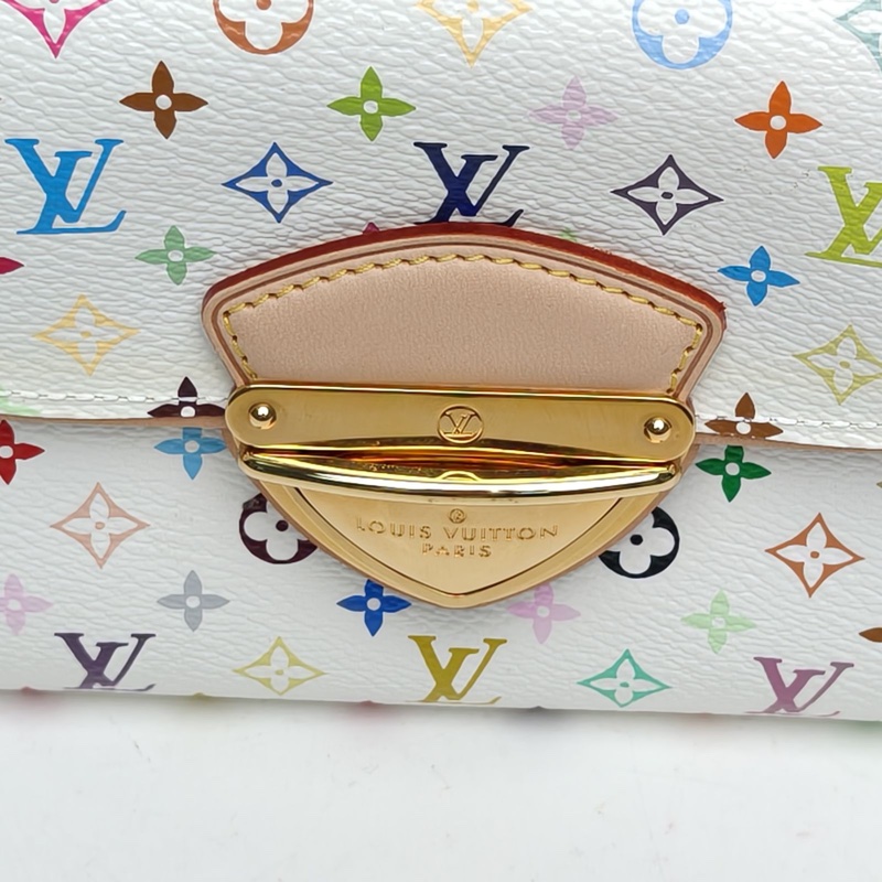 LOUIS VUITTON 白三彩PVC2011長款錢包-4