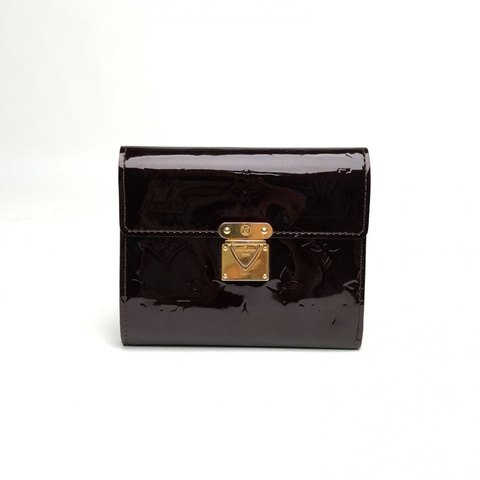 LOUIS VUITTON 車厘子紅漆皮2008短款三折錢包