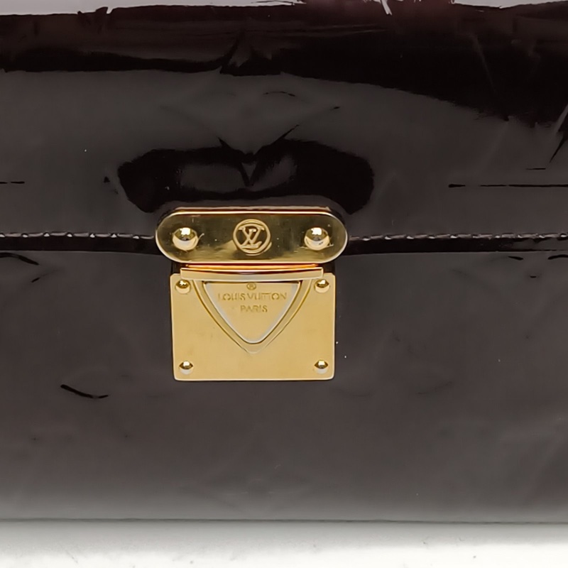 LOUIS VUITTON 車厘子紅漆皮2008短款三折錢包-4