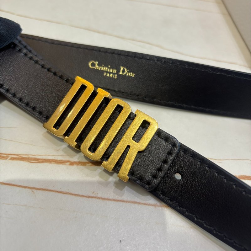 *SHIHNA名牌精品* DIOR d-Fence黑金字母皮帶 女版80cm-4