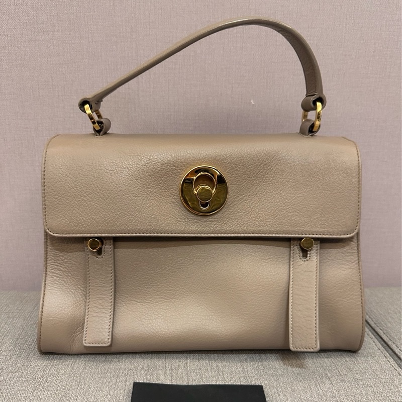YSL聖羅蘭Muse系列 奶茶色小號-6