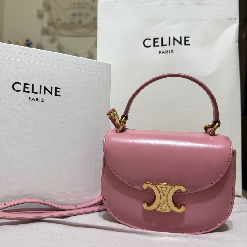 🌸Celine Besace mini rose-4