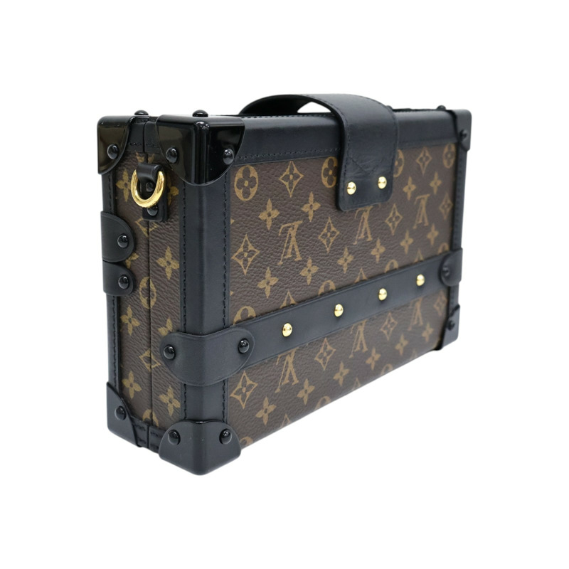 棕色 原花帆布 Petite Malle Trunk 肩背包 M45943【LOUIS VUITTON LV 路易威登】 M45943-1