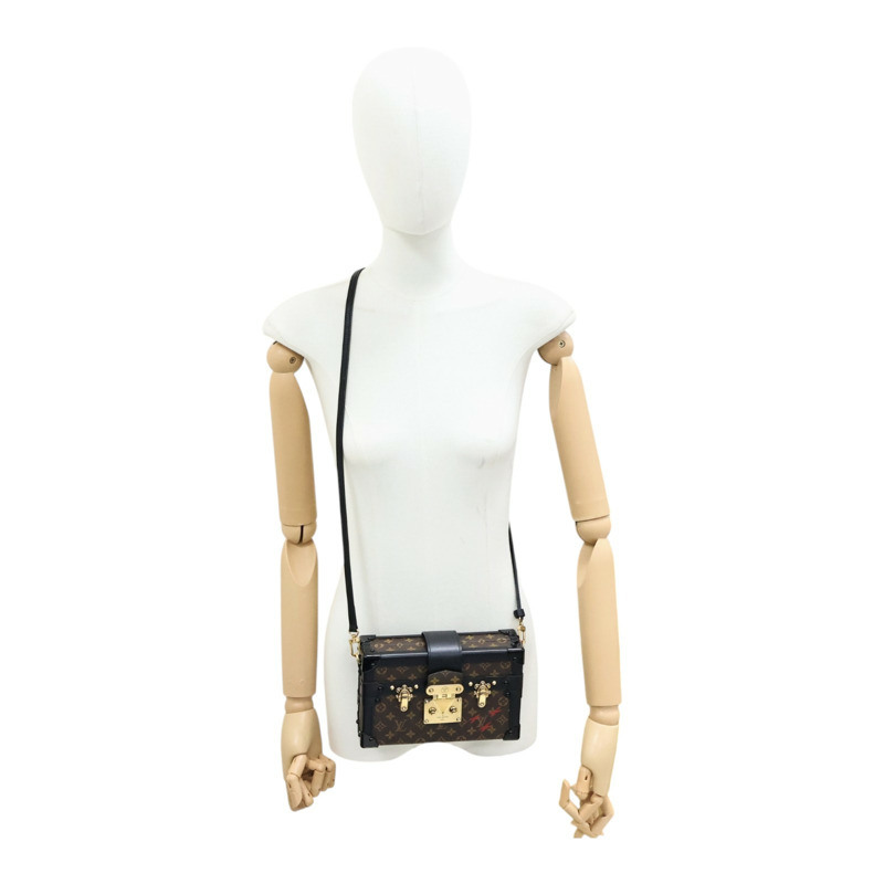 棕色 原花帆布 Petite Malle Trunk 肩背包 M45943【LOUIS VUITTON LV 路易威登】 M45943-7