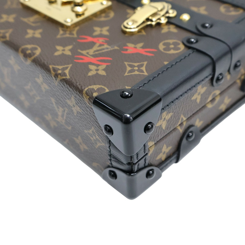 棕色 原花帆布 Petite Malle Trunk 肩背包 M45943【LOUIS VUITTON LV 路易威登】 M45943-9