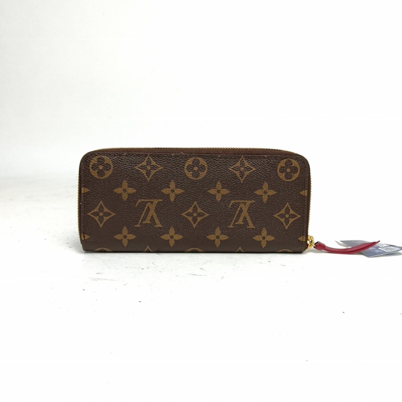 LOUIS VUITTON LV經典長款拉鏈錢包老花PVC2015-2