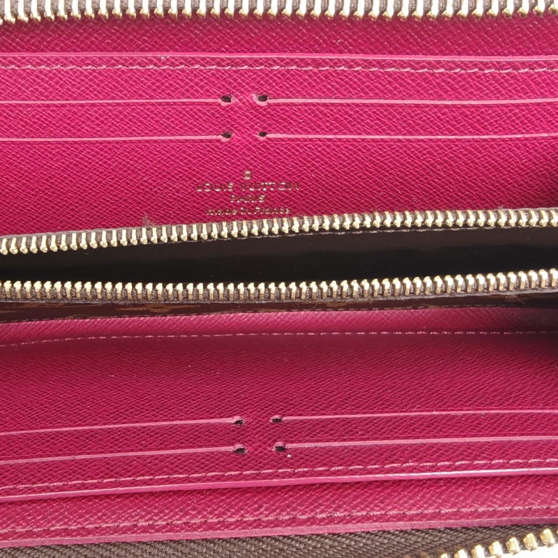 LOUIS VUITTON LV經典長款拉鏈錢包老花PVC2015-4