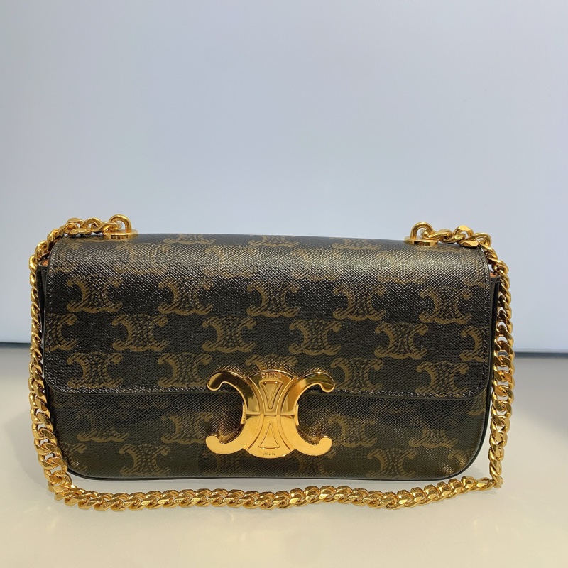 Celine/賽琳 21秀款 老花凱旋門 法棍 腋下包 肩背包尺寸：29.5*14*3cm-5