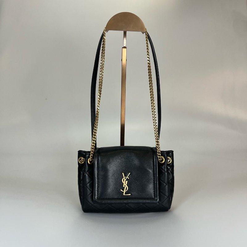 YSL 672738  黑金NOLITA肩背包-0
