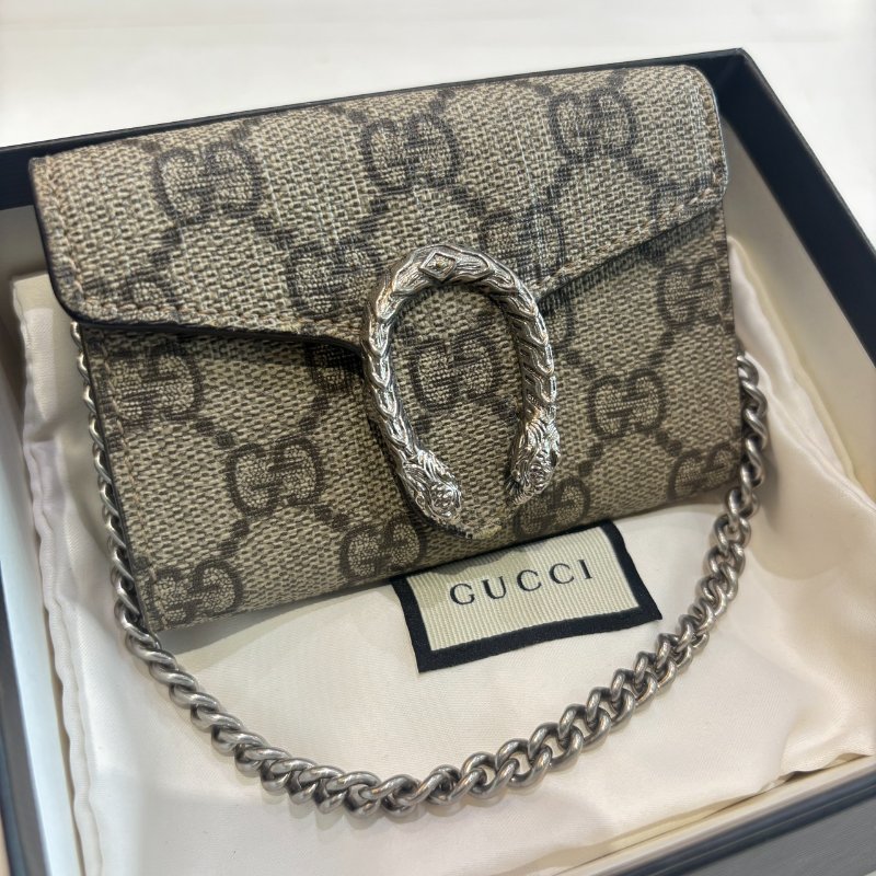 Gucci Dionysus 老花迷你鍊帶零錢包-1